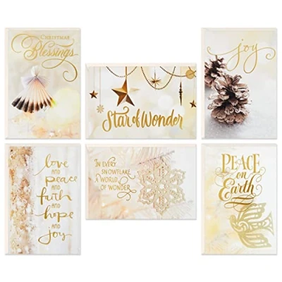 Image of Hallmark Boxed Religious Christmas Cards Assortment, Blessings (6 Designs, 24 with Envelopes)