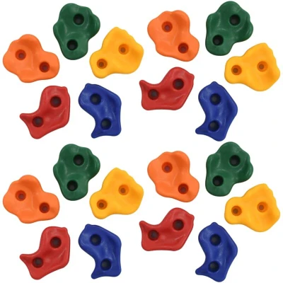 Image of vidaXL Multicolour Climbing Stones 10 pcs Kids Backyard PE Rock Wall Indoor/Outdoor Versatile Use Enhances Strength, Balance, Endurance Easy Installation with Screws.
