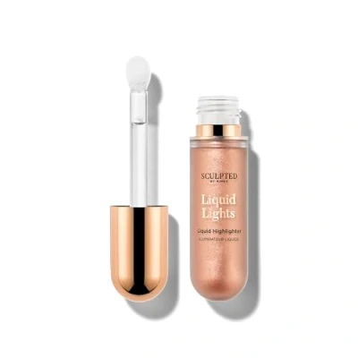 Image of Liquid Lights Highlighter from Sculpted by Aimee (Golden Glow) 20g Vegan Dewy for Radiant Glow 3 Shades Golden, Opal or Copper Highlight Effect