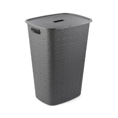 Image of CURVER SOFTEX LAUNDRY HAMPER 56L DARK GREY