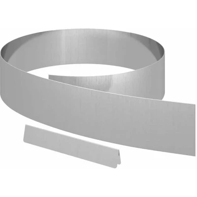Image of vidaXL Garden Lawn Edging Silver 450 x 15 cm Galvanised steel