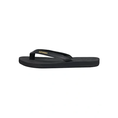Image of Superdry Women&#039;s F3 Flip Flop Loafer, Black, 8 UK