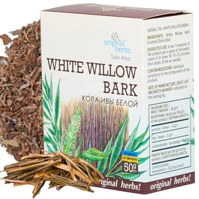 Image of WHITE WILLOW BARK Tea (Salix Alba) 100% Pure &amp; Natural, Wild Crafted, Loose Leaf Herbal 50g Original Herbs
