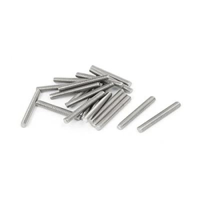 Image of sourcingmap M3 x 25mm 0.5mm Pitch 304 Stainless Steel Fully Threaded Rods Silver Tone 20 Pcs