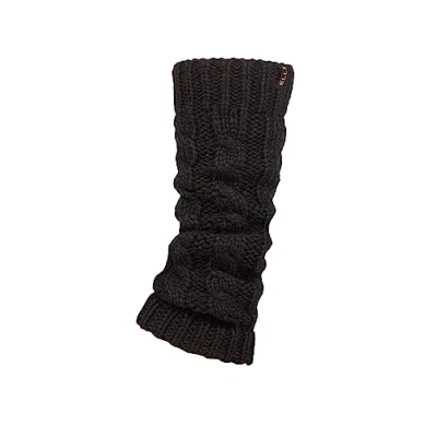 Image of 1 Pair Black 2 Chunky Cable Knit Leg Warmers Ladies One Size Elle