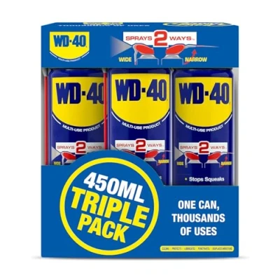 Image of WD 40 Smart Straw Triple Pack 450ml Multi Use Lubricant &amp; Corrosion Inhibitor Value for Home, Garage Workshop, of 3