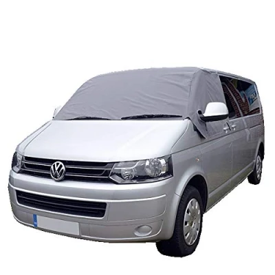 Image of UK Custom Covers SW190GREY Luxury Front Windscreen Wrap Cover Grey To Fit VW Transporter T5/T5.1 2003 2015