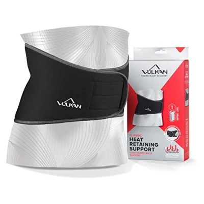 Image of VULKAN Classic Back Support, X Large, 100 to 110 cm, Lumbar Support Brace for Muscle Pain and Posturing, Lower Belt Lumbosacral Stability, Working Out, Athletics, Exercising
