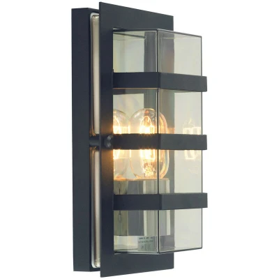 Image of Boden 1 Light Outdoor Wall Black IP54, E27
