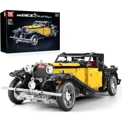 Image of Mould King 13080 Technik Classic Car Kit, 3564 Clamping Blocks Technology Vintage Building Blocks, Construction Toy Vehicles