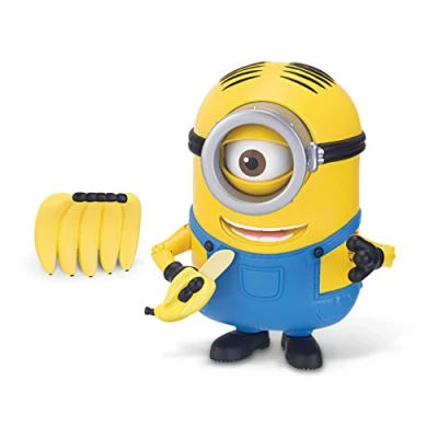 Image of Minions Deluxe Action Figures 15cm Banana Munching Stuart