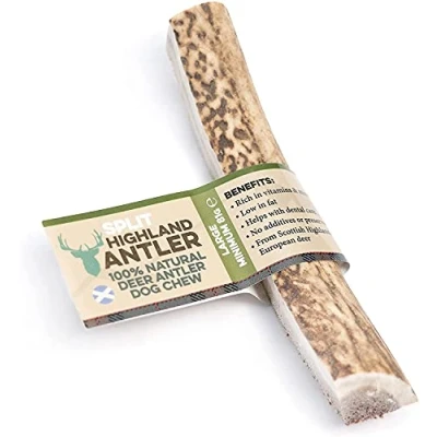 Image of 100% Natural SPLIT Large Antler Dog Chews The Hypo Allergenic Chew (Large 81 120g)