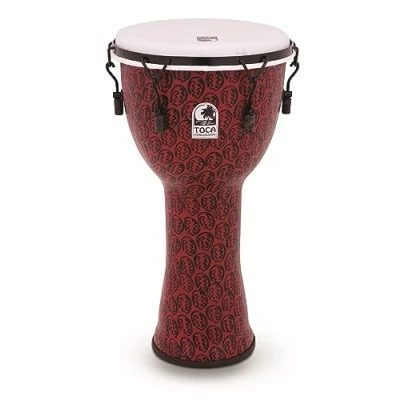 Image of Toca 10 Inch Freestyle II Mechanically Tuned Synthetic Head Djembe Red Mask