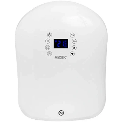 Image of MYLEK Electric Fan Heater Wall Mounted Downflow Blower Suitable For Bathrooms, 6 Digital Timer Programmes, Temperature Display, Overheat Protection Waterproof IP24, LOT 20 Ecodesign Compliant