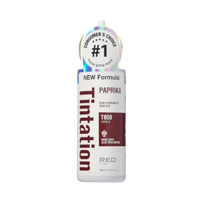 Image of Kiss Tintation Semi Permanent Hair Colour With Argan Oil, Aloe Vera Paprika T850