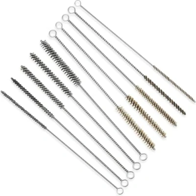 Image of 10 Pieces Wire Tube Brushes for Cleaning Pipe Brass Brush Cleaner Brush,5 Sizes