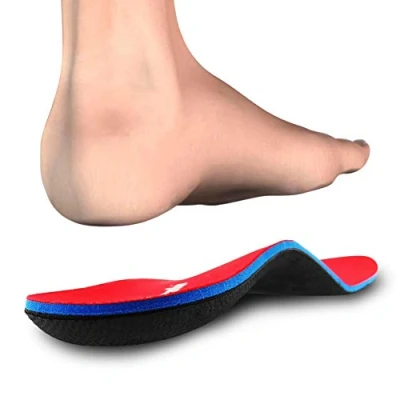 Image of PCSsole Orthotic Arch Support Shoe Inserts Insoles for Flat Feet,Feet Pain,Plantar Fasciitis,Insoles Men and Women (Red, Men(9.5 10) 29cm)