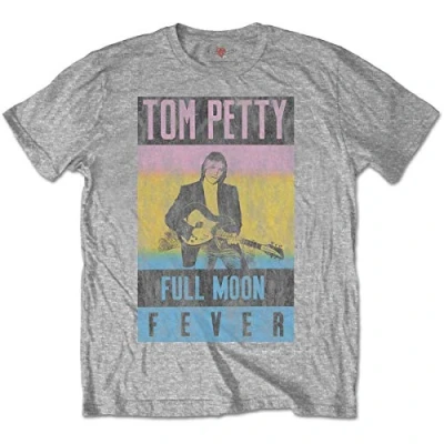 Image of Tom Petty Men&#039;s Full Moon Fever (Soft Hand Inks) Slim Fit T Shirt Sport grey Medium