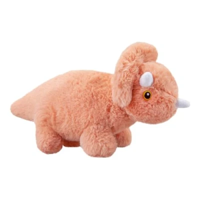 Image of VFM Dinosaur Soft Toy Triceratops 100% Recycled Materials Eco Friendly Plush Dinosaur, Stuffed Dino Plushie, Gifts for Birthday, Valentine&#039;s Day ChristmasEco Orange 21cm