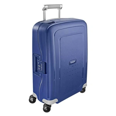 Image of Samsonite S&#039;Cure Spinner S Carry On Luggage, 55 cm, 34 L, Blue (Dark Blue)