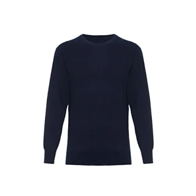 Image of Lona Scott Mens Cashmere Jumper, Crew Neck, Navy M