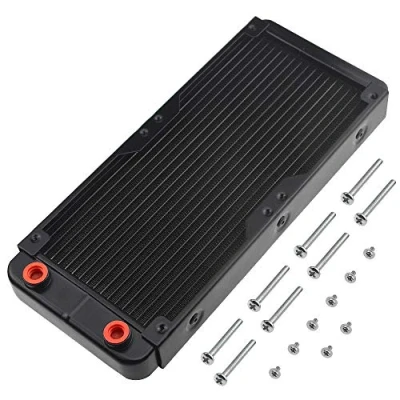 Image of BXQINLENX 18 Pipe Aluminum Heat Exchanger Radiator for PC CPU CO2 Laser Water Cool System Computer 240mm(B)