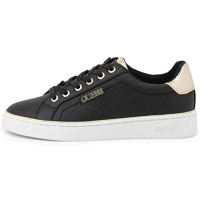 Image of GUESS Womens Beckie Carry Over Sneaker, Nero, 4 UK