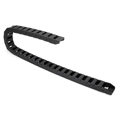 Image of sourcing map R18 10mm x 20mm Black Plastic Cable Wire Carrier Drag Chain 1M Length for CNC