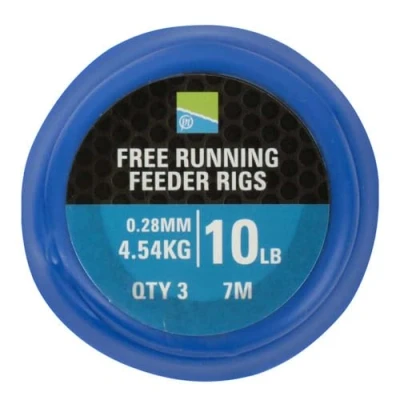 Image of Preston Free Running Feeder Rigs 0,28mm (4,54kg) (3 stuks) Coarse rig