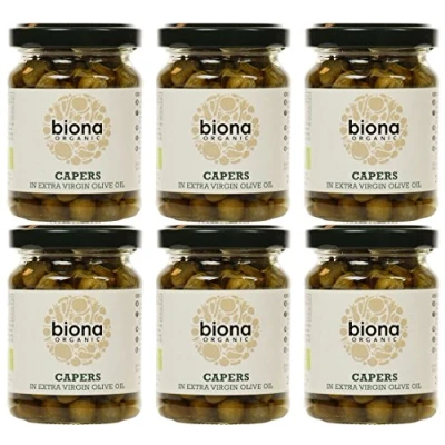 Image of Biona Capers In Olive Oil 6 X 120G