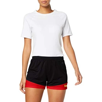 Image of Kempa Emotion 2.0 Women&#039;s Shorts, Womens, 200316609, Black/Red/Yellow, XL