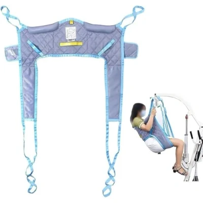 Image of Patient Lift Toileting Sling, Universal Full Body Sling with Commode Opening Hoist Sling,Medical Transfer Belt for Elderly, Bariatric,Disabled,Nursing(Large)