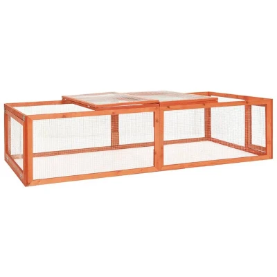 Image of vidaXL Rabbit Hutch 183x90x46.5 cm Solid Firwood