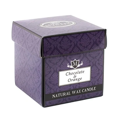 Image of Mystix London Chocolate &amp; Orange Scented Candle Large 29cl Best Aroma for Home, Kitchen, Living Room and Bathroom Perfect as a Gift Reusable Glass Jar