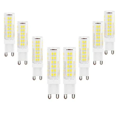 Image of G9 LED Light Bulbs 9W Equivalent 90W Halogen Cool White 6000k 900 Lumen AC220 240V 360 Beam Angle Energy Saving No Dimmable（Pack of 8） [Energy Class A++]