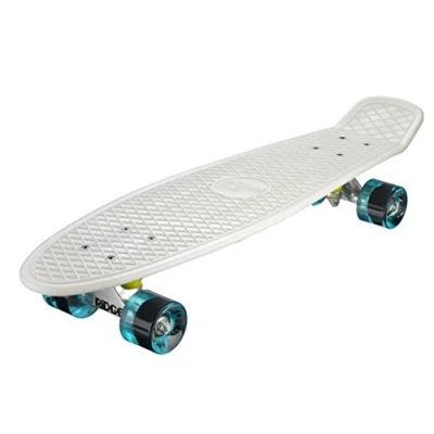 Image of Ridge Skateboards Unisex&#039;s Dark Nickel Cruiser, Glow/Clear Blue, 27 Inch, 799872520