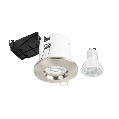 Image of Aurora EFD Pro GU10 downlight with 5W 3000K Dimmable Satin Nickel IP65