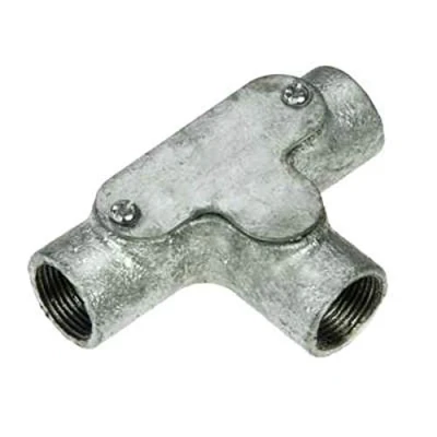 Image of Niglon 20mm Inspection Tee Galvanised Malleable Steel 1,5,10,20 (1)