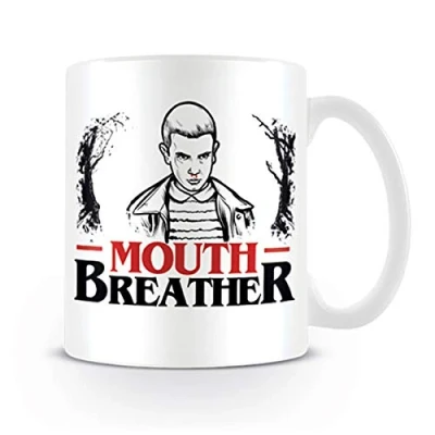 Image of Pyramid International Stranger Things Ceramic Mug with Mouth Breather Graphic in Presentation Box Official Merchandise
