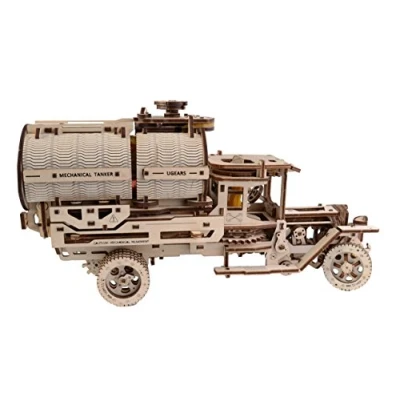 Image of Ugears Truck with Tanker Mechanical 3D Puzzle Wooden Construction Kit