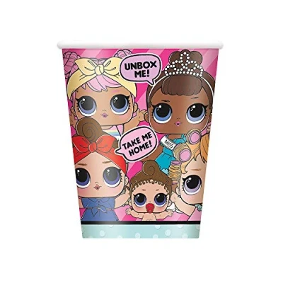 Image of Unique Party 79116 9oz LOL Surprise Paper Cups, Pack of 8