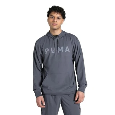 Image of Puma Cloudspun Branded Hoodie, Men&#039;s, Size: Medium, Galactic gray