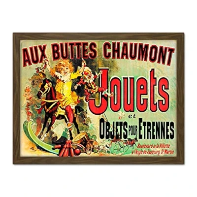 Image of Artery8 Aux Buttes Chaumont Jouets French Ad Monica&#039;s Apartment Friends Artwork Framed Wall Art Print 18X24 Inch