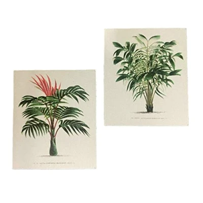 Image of Melody Jane Dolls House Palm Tree Painting Pictures Miniature Vintage Home Decor Accessory
