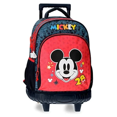 Image of Disney Mickey Get Moving backpack kindergarten Multicolor 19x23x8 cm, Colourful, with wheels