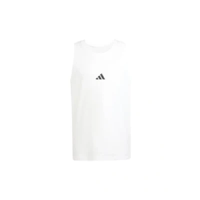 Image of adidas Men&#039;s Essentials Small Logo Single Jersey Tank TOP, White/Black, M