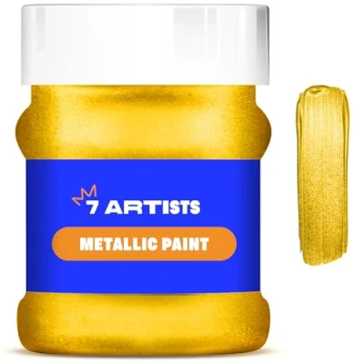 Image of 7 Artists Metallic Acrylic Paint 230 ml Baroque Gold Paints Golden Acrilic