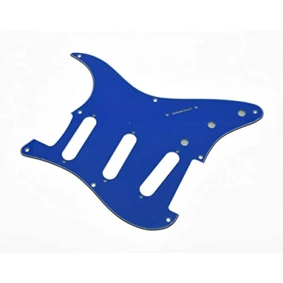 Image of Dopro 8 Hole Vintage Strat SSS Guitar Pickguard ST Scratch Plate for USA/Mexican FD Blue 3 Ply