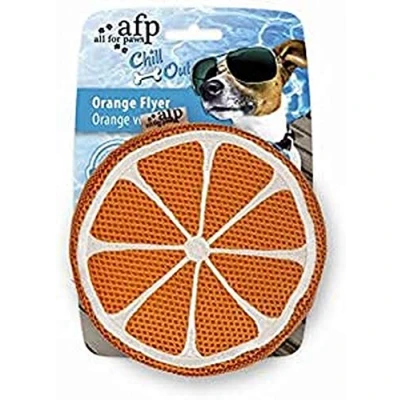 Image of ALL FOR PAWS Chill Out Flyer Dog Chew Toy, Orange, 2.5 kg