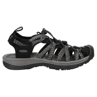 Image of KEEN Women&#039;s Whisper Sandal, Black/Steel Grey, 6.5 UK